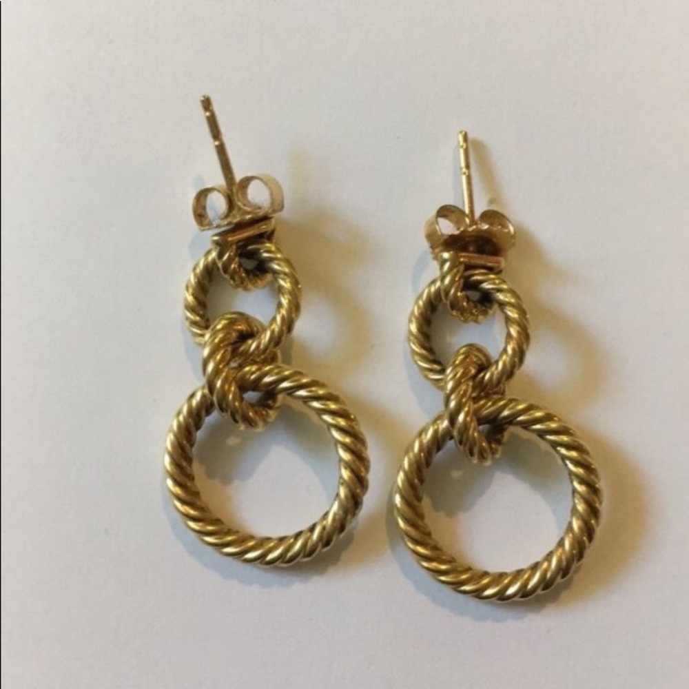 David Yurman 18k Yellow Gold Doorknocker Earrings